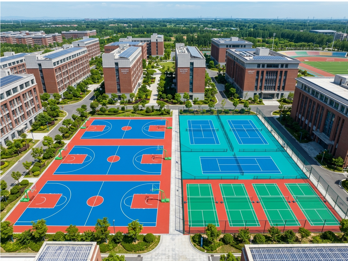 永州市硅PU球场学校塑胶跑道 - 一站式服务
